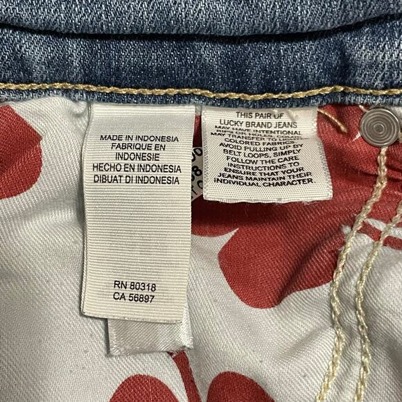 Lucky Brand Jeans Womens Size 8 Blue Sweet Crop Mid Rise Light Wash Denim Pants - Picture 8 of 13